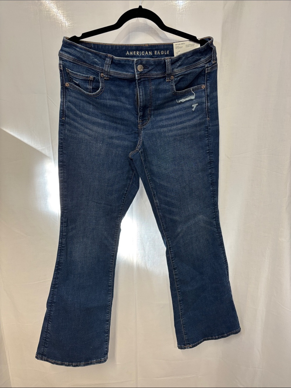 American Eagle Outfitters Navy Kick Boot Jeans